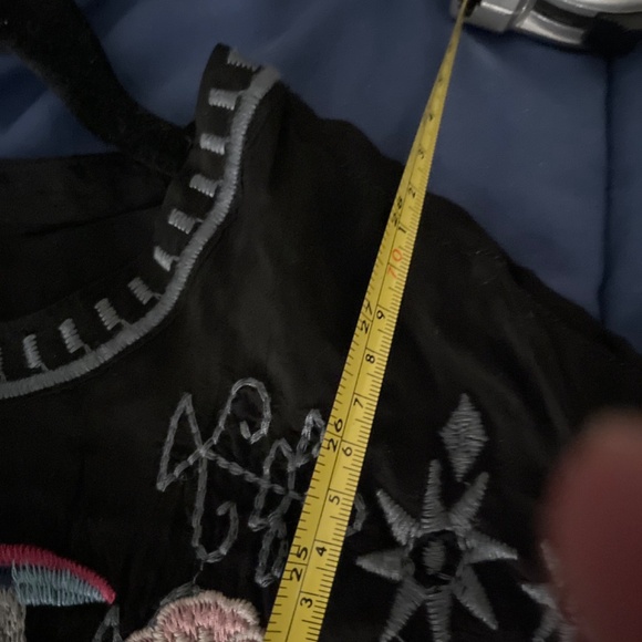 Johnny Was black heavily embroidered LS top birds RARE - Picture 9 of 16